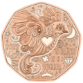 Neujahrsmünze 2022 in Kupfer