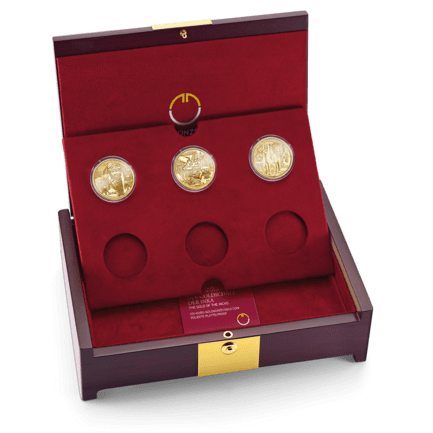 Magic of Gold Collectors Case with three Coins