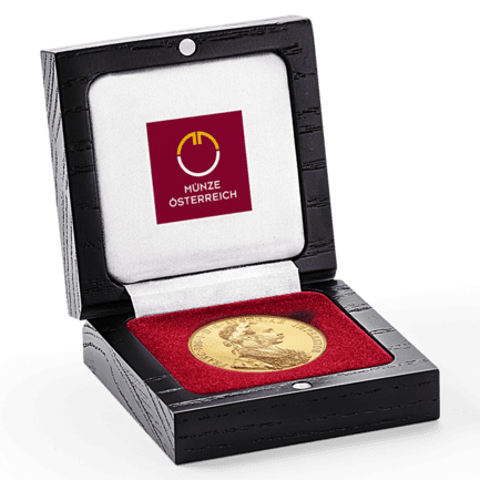 Wooden Collector Case for 4 Ducat Gold Coin