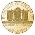 1/4 ounce gold Vienna Philharmonic value side