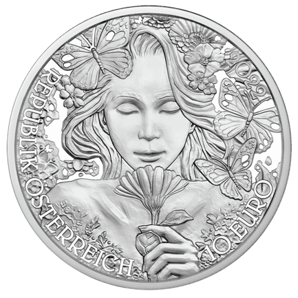 10-Euro-Silbermünze Ringelblume