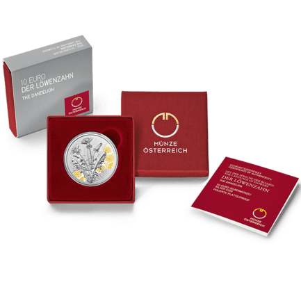 The Dandelion Silver Coin plus Packing