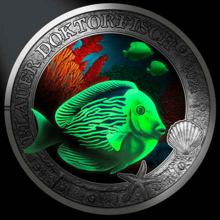 2024_3 euro coin blue doctorfish revers lightening