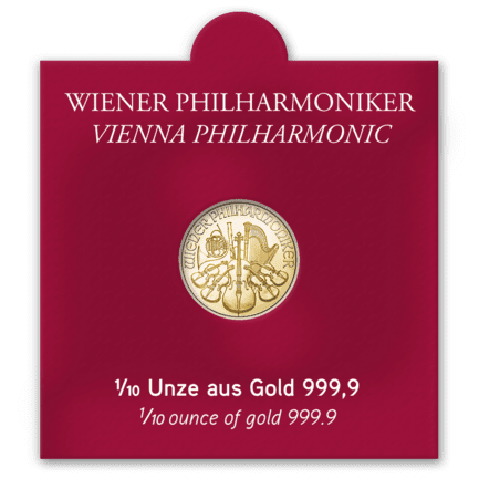 Philharmoniker Gold 1/10 Unze AV Sichtfenster