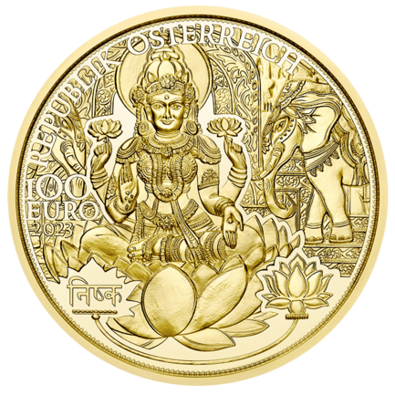 2023 100 euro gold coin The Gold of India averse