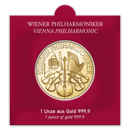 Philharmoniker Gold 1 Unze AV Sichtfenster