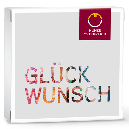 Geschenkverpackung Glückwunsch Vorderansicht