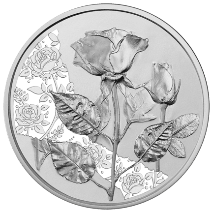 Silver Coin the Rose