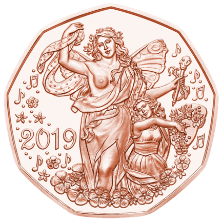 New years coin 2019 copper