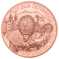 10-euro coin 2014 Tirol copper revers