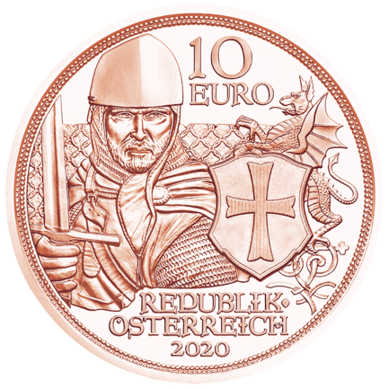 10 Euro copper coin Courage