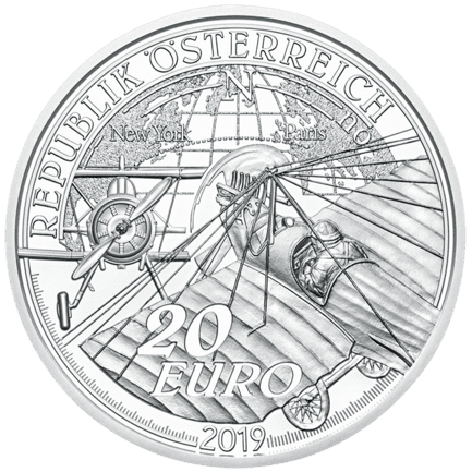 20 Euro Silbermünze Ära des Motorfluges