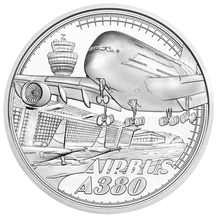 silver coin above the clouds