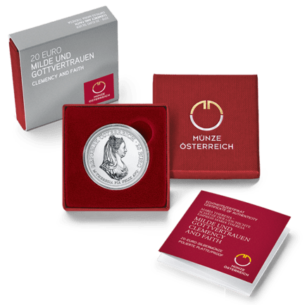 Maria Theresia Silbermünze verpackt