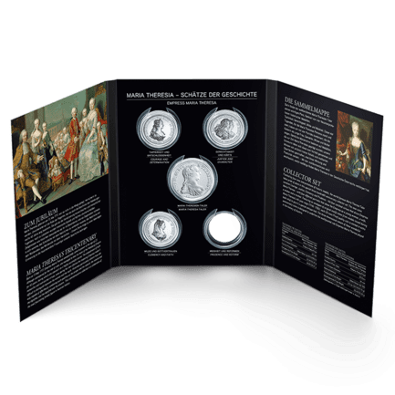 Sammelmappe Maria Teheresien Serie mit Münzen