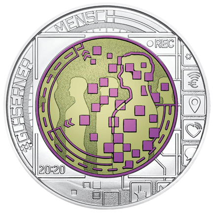 2020 silver niobium coin "Big data"