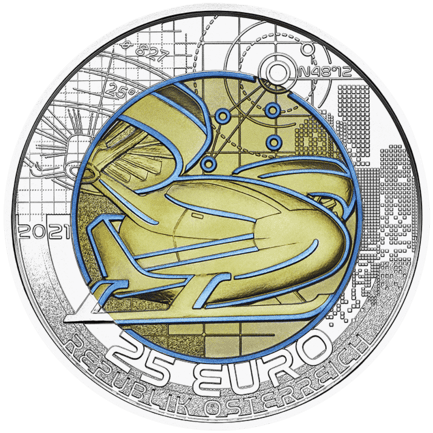 Silver niobium coin smart mobility