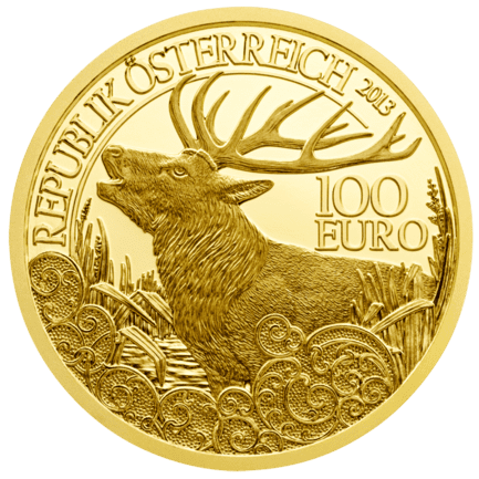 100-Euro Goldmünze Der Rothirsch