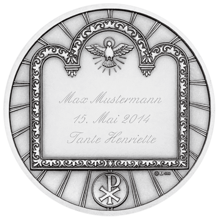 Anlassmedaille Firmung Gravur