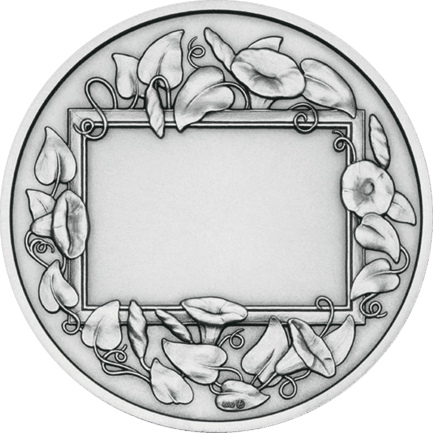 Anlassmedaille Geburt Gravurseite