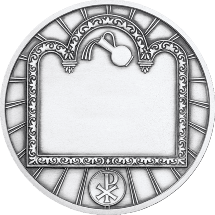 Anlassmedaille Taufe Gravurseite