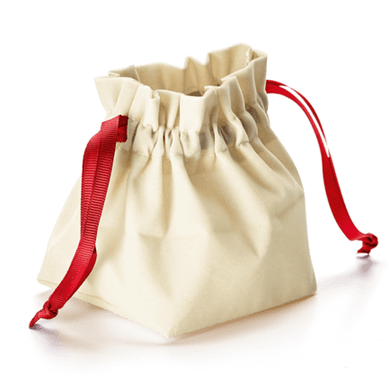 Velvet bag as a gift packaging