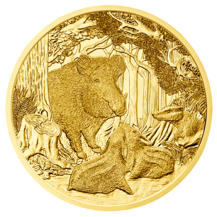 100-Euro-Goldmünze Das Wildschwein Bildseite