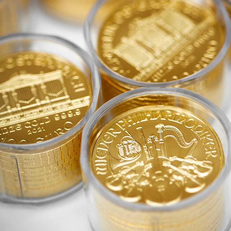 Vienna Philharmonic Gold Coins in Tubes