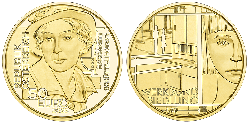 2025 50 Euro Margarete Schütte-Lihotzky