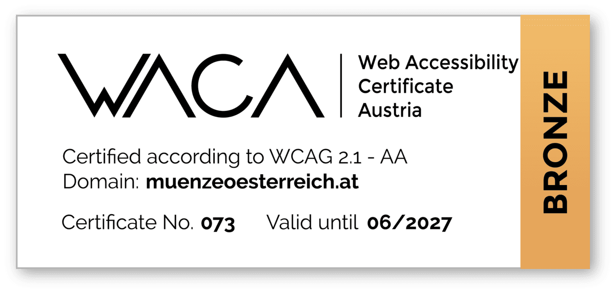 WACA Certificate in bronze