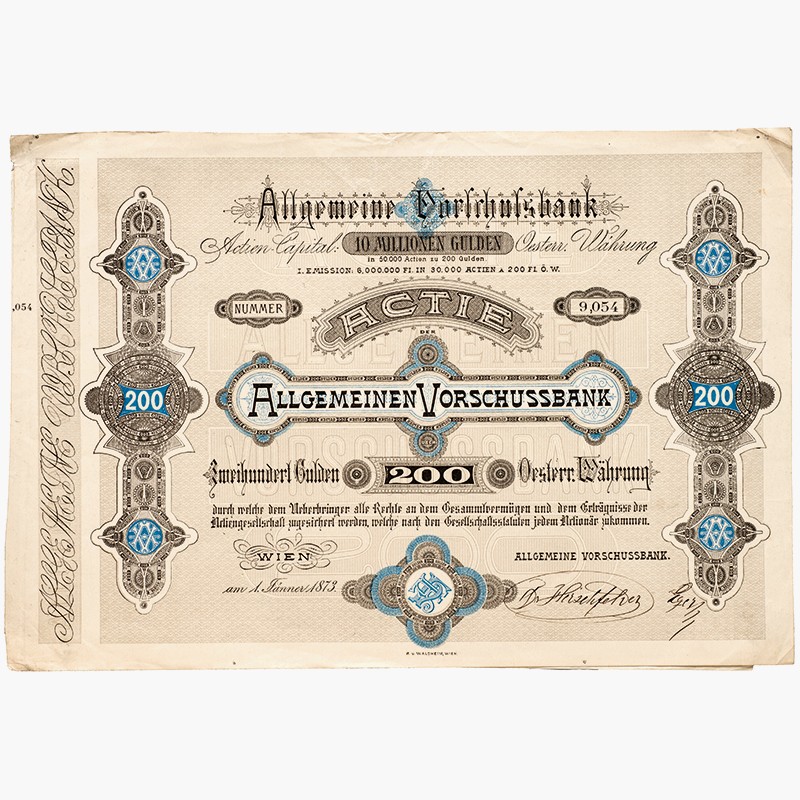 Europäische Wertpapiere, 1873, Foto: KHM Münzkabinett