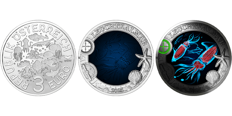 2025 3 Euro Leuchtkalmar