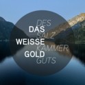 Grafik Schrift Weißes Gold des Salzkammergut