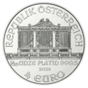 1/25 Unze Platin Wiener Philharmoniker Wertseite