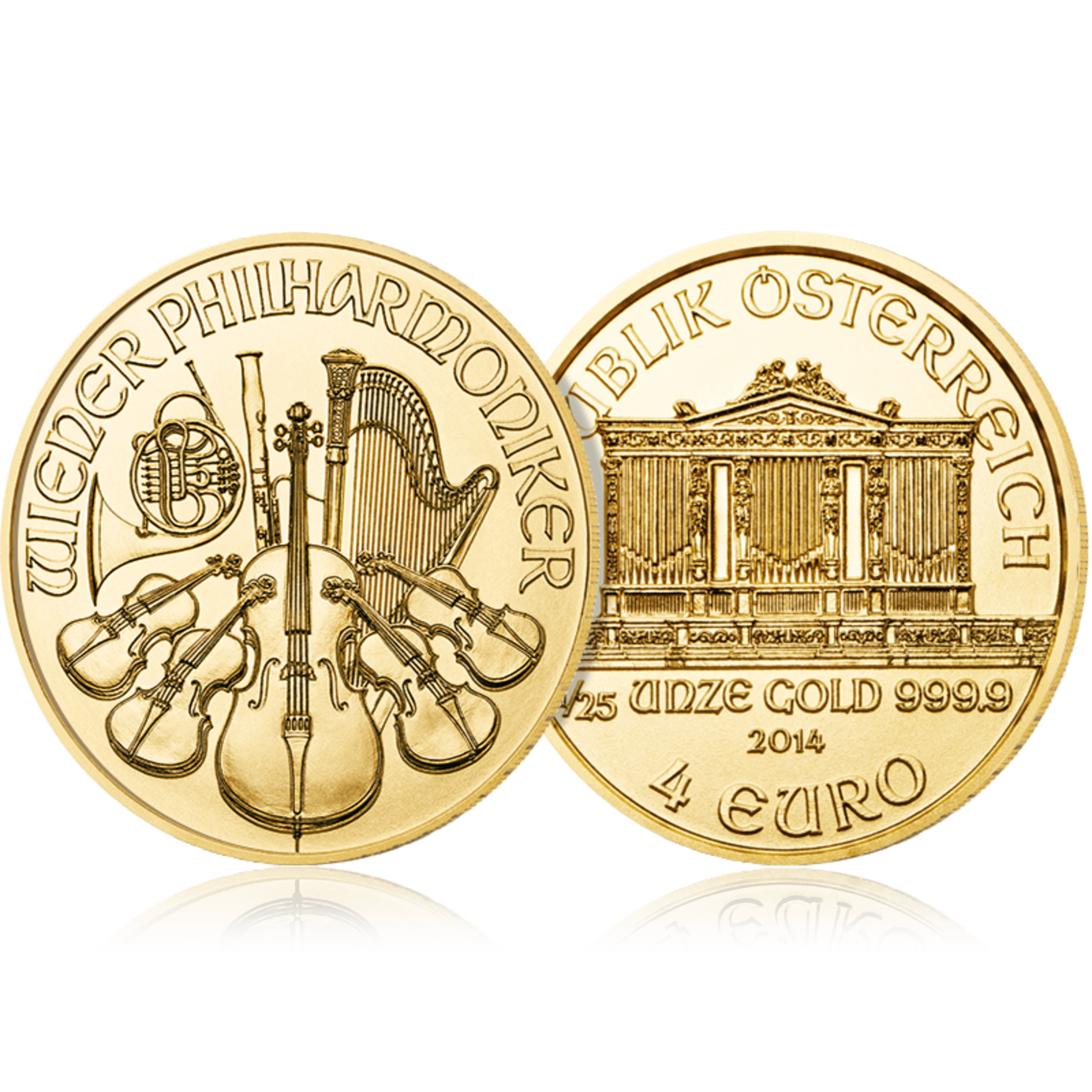 Vienna Philharmonic Gold Coin 1/25 Ounce