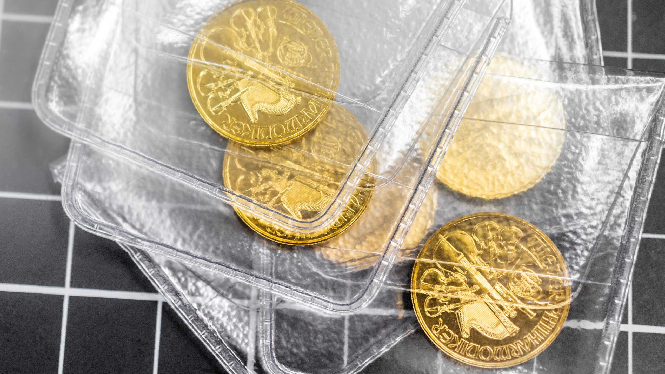 Vienna Philharmonic coin in plastic case