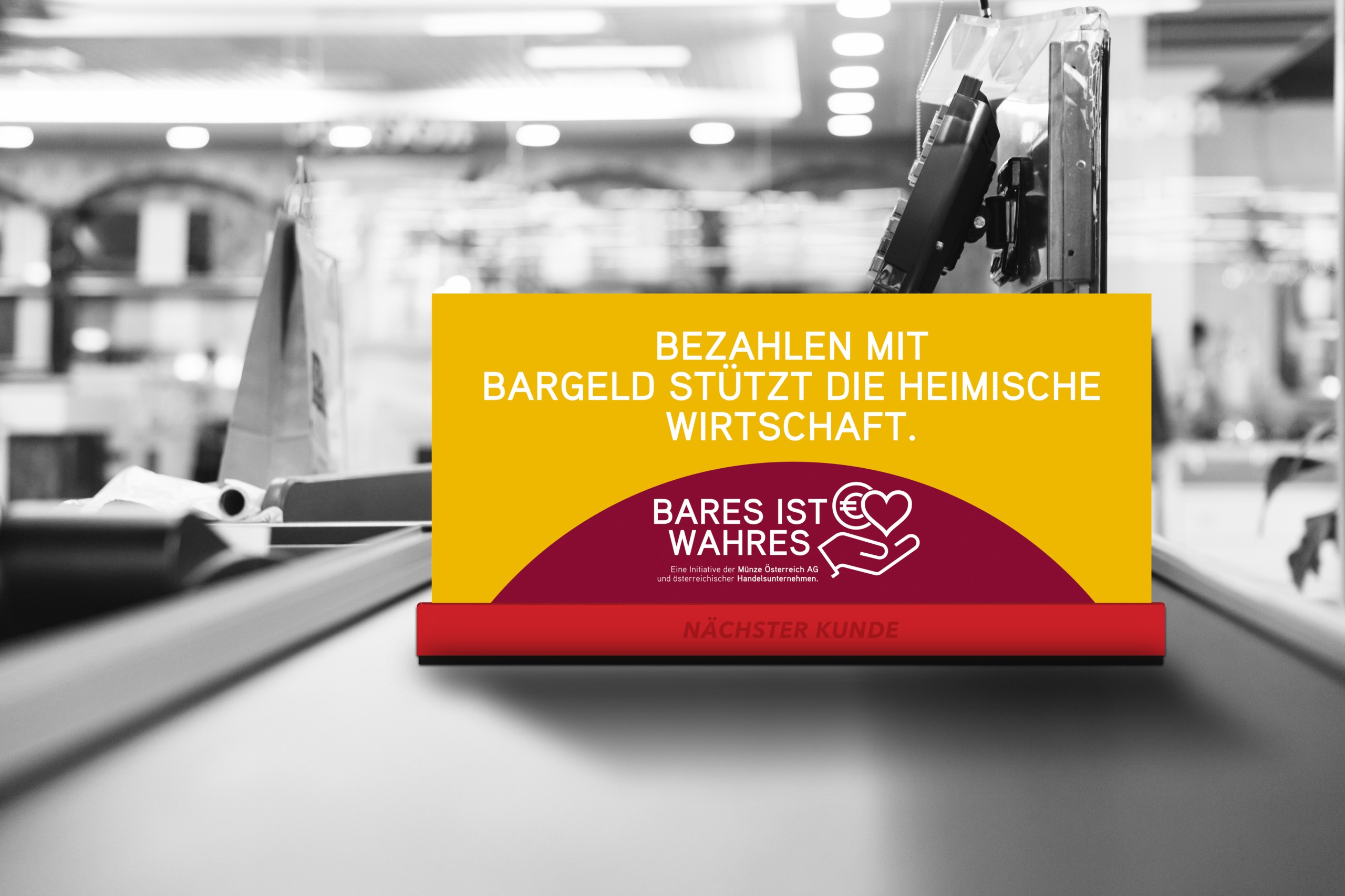 Kampagne Bares ist Wahres an der Kasse