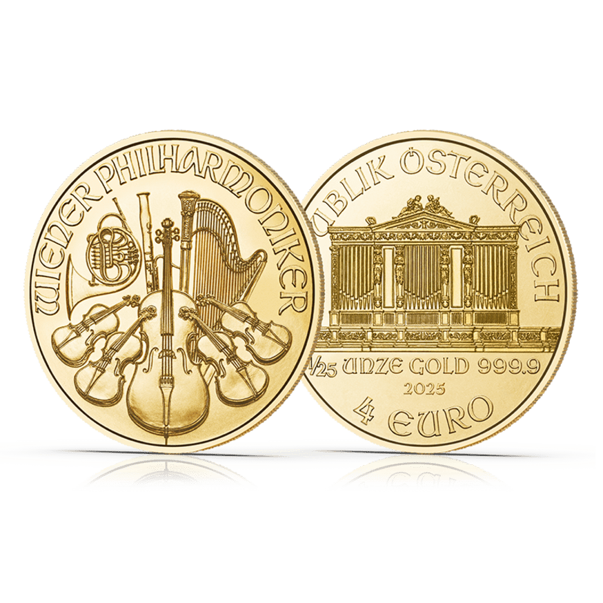 Vienna Philharmonic Gold Coin 1/25 Ounce