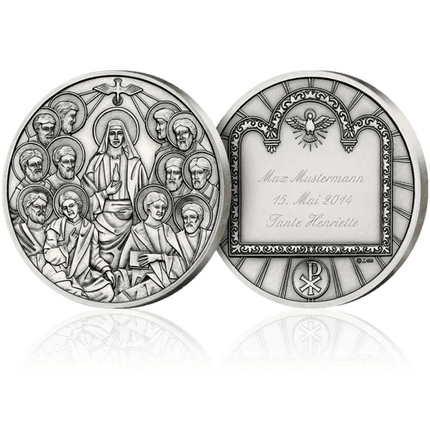 Medaille zur Firmung mit Gravur
