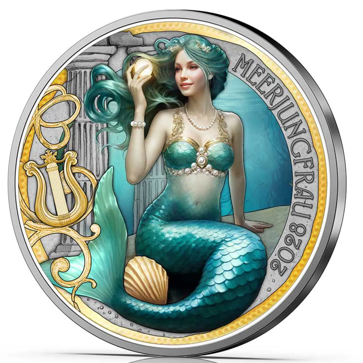 Entwurf die Meerjungfrau 3D revers