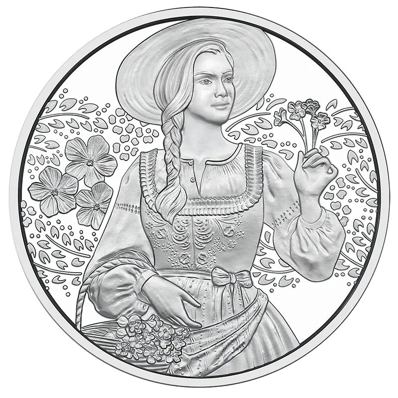 2025 10 euro linen silver special uncirculated obverse