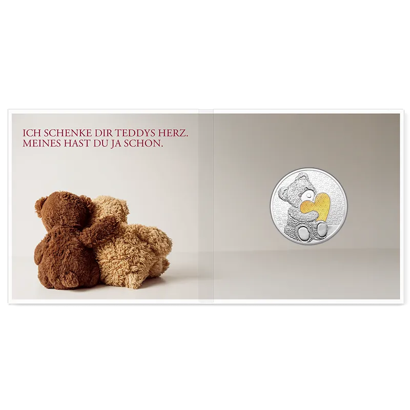 Teddy medal 2026 gold blister open