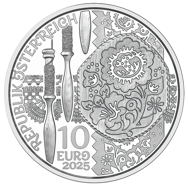 2025 10 euro linen Ag special uncirculated obverse