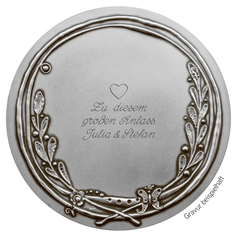 Alles Gute-Medaille revers Gravur