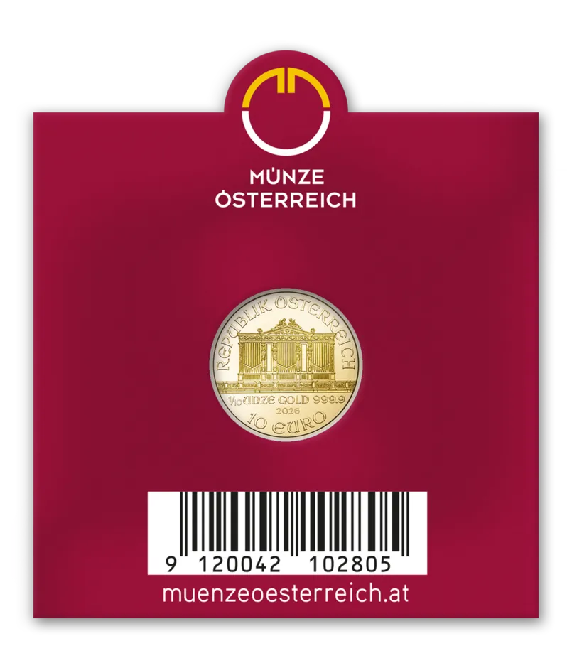 Sichtfenster Philharmoniker Gold 1/10 Unze RV