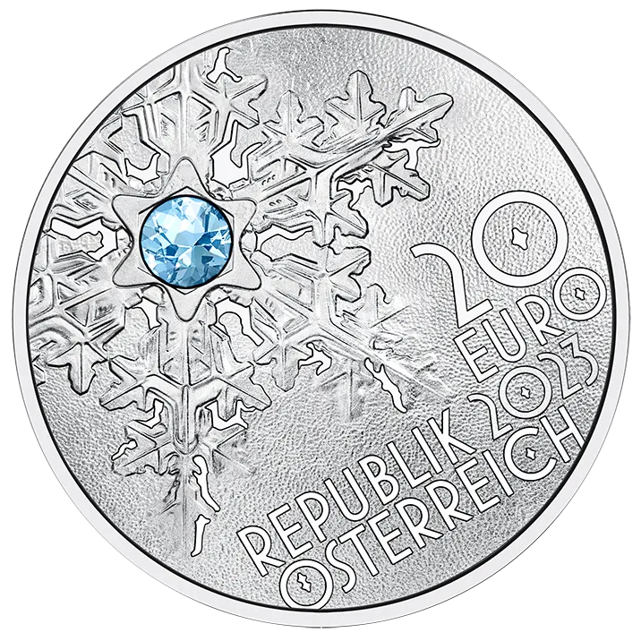 20 Euro Schneeflocke Vorderseite