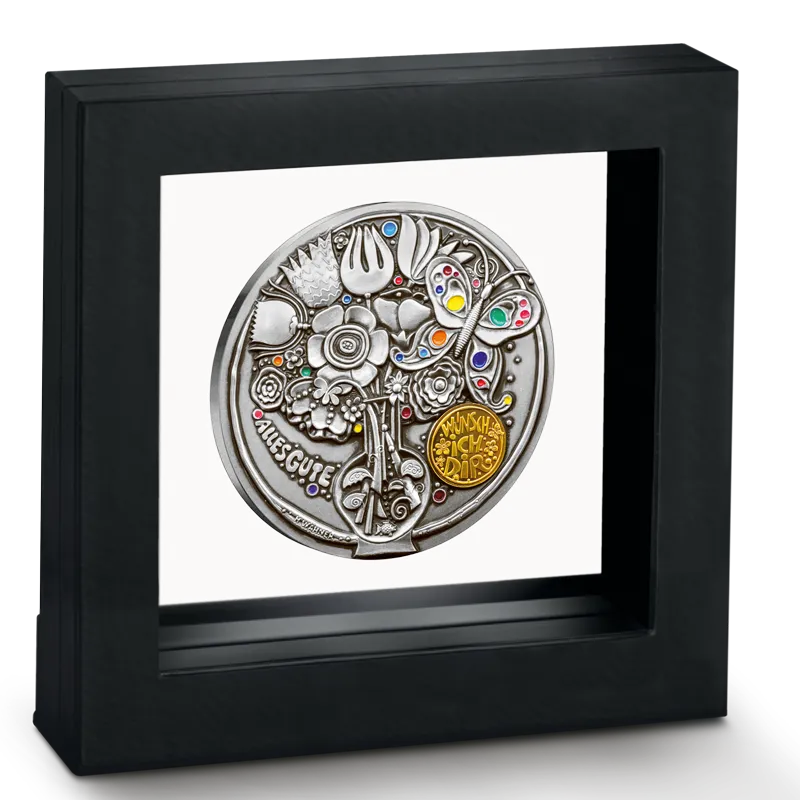 Alles Gute-Medaille Etui Vorderseite