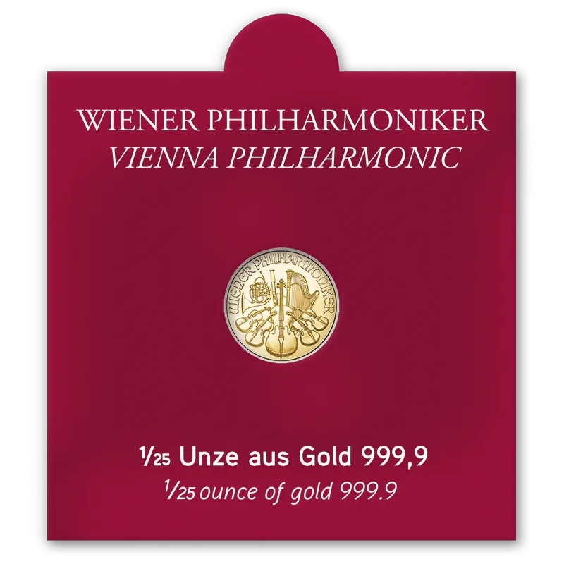 Sichtfenster Philharmoniker Gold 1/25 Unze AV