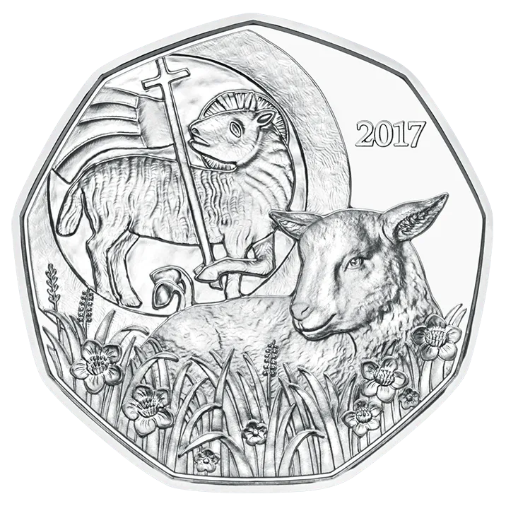 5 Euro Silber, Das Osterlamm, Vorderseite