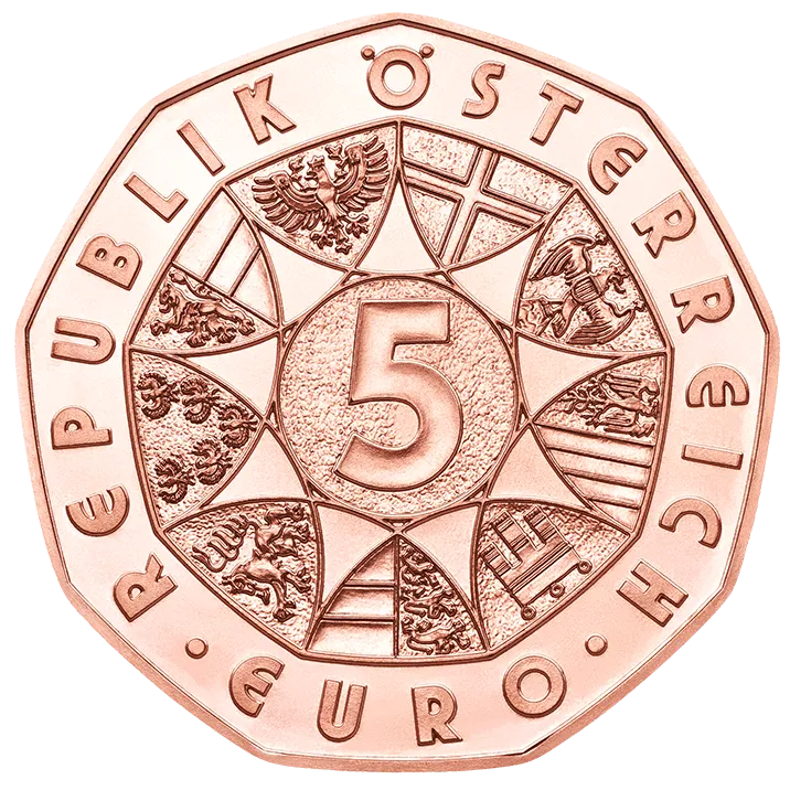 5 Euro Osterlamm Kupfer, Rückseite